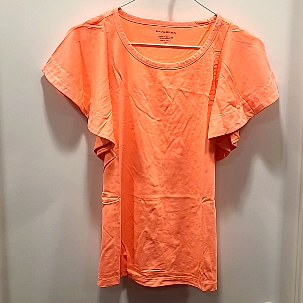 *2/$30 summer clearout* EUC s.S Banana Republic neon orange tshirt